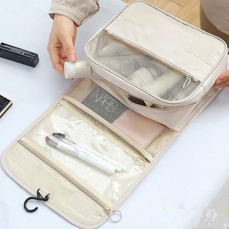 Waterproof Travel Makeup Bag Organizer For Women With Hook - Smarsty