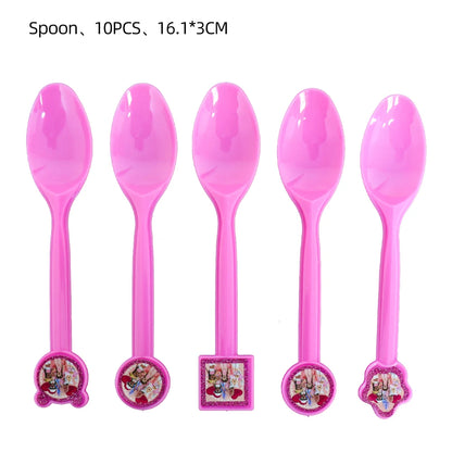 Pink Roblox Birthday Party Decorations Tableware Set - Smarsty