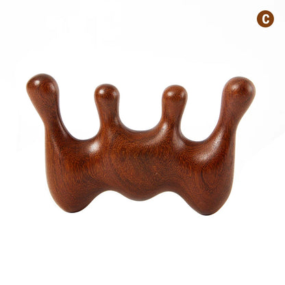Natural Sandalwood Gua Sha Massage Comb for Stress Relief - Smarsty