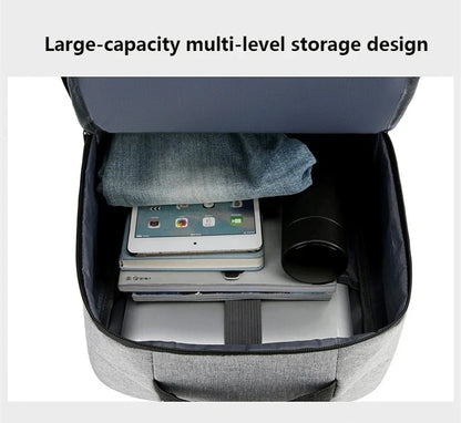 Men's Waterproof Oxford Laptop Backpack 15.6 Inch with USB Charging Port High Capacity Business Travel School Bag - Smarsty