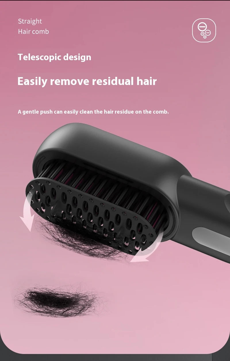 Wireless Hair Straightener Comb with Negative Ions - Smarsty
