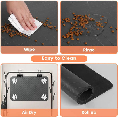 Absorbent Pet Feeding Mat with Waterproof Backing - Smarsty