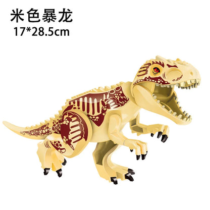 Jurassic World 3 Brutal Raptor Building Blocks Dinosaur Bricks Tyrannosaurus Indominus I-Rex Assemble Toy For Children by Smarsty
