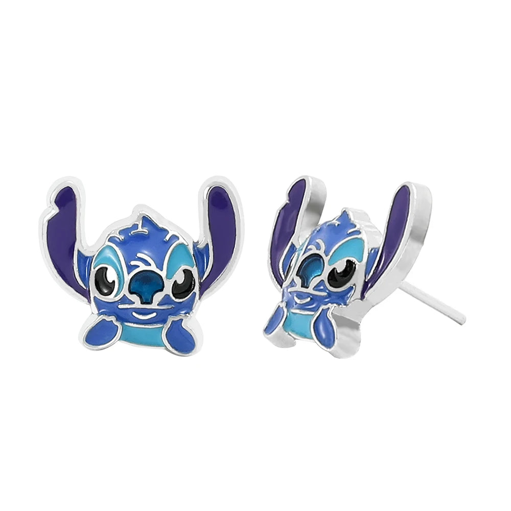 Cute Disney Stitch Flower Stud Earrings for Women and Girls - Smarsty