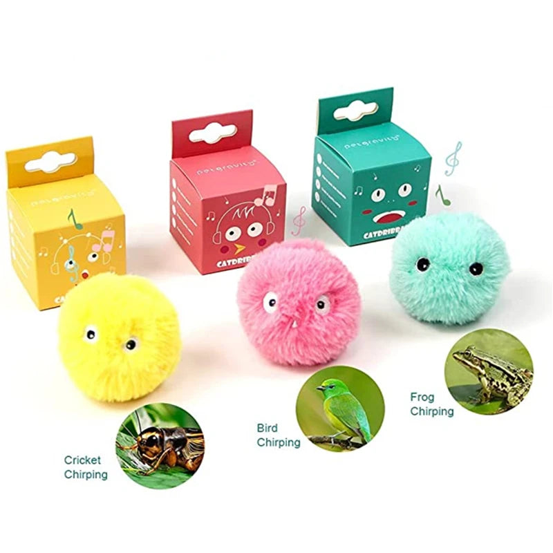Interactive Cat Toy Ball with Sound and Catnip - Smarsty