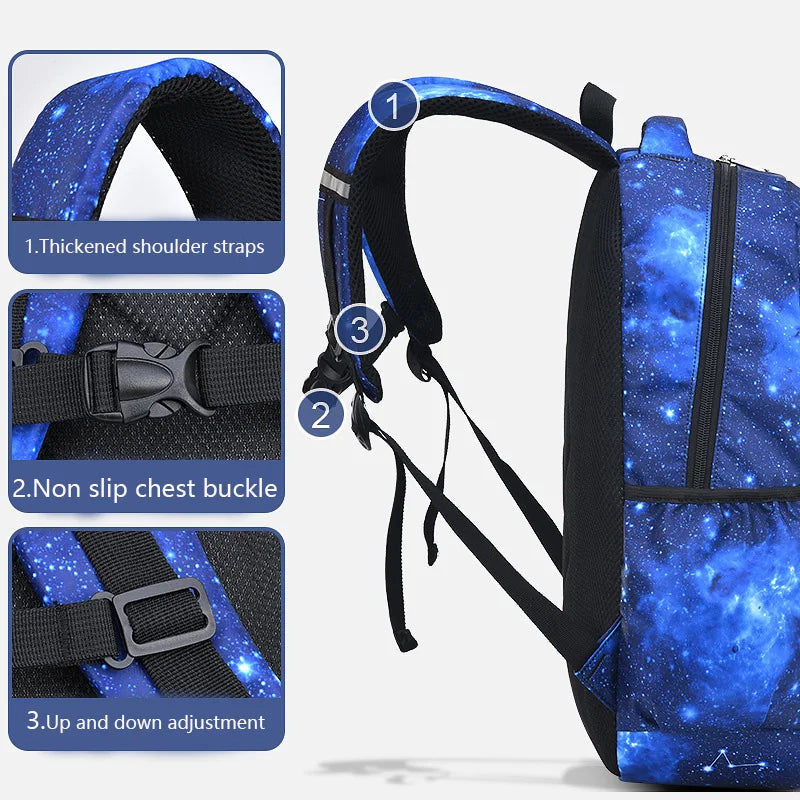 Waterproof Kids Backpack Starry Sky For Boys And Girls - Smarsty