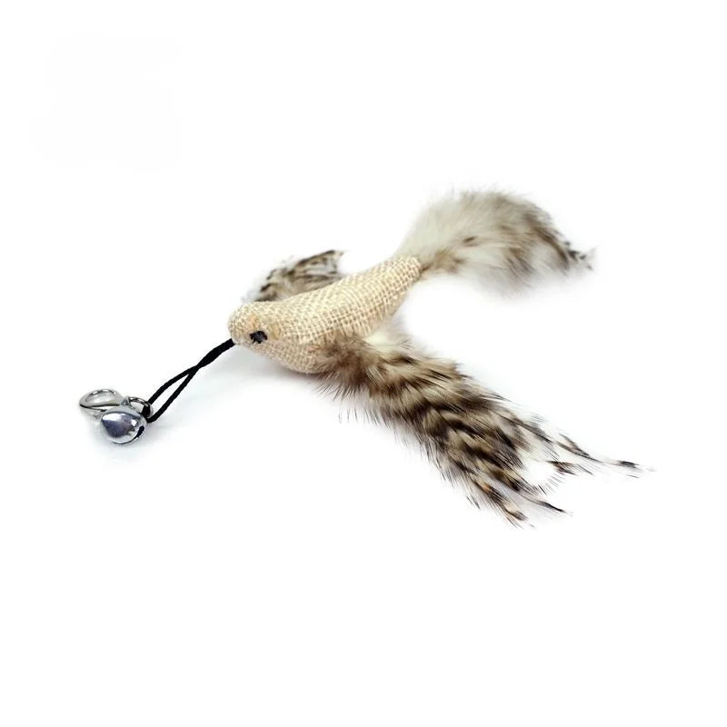 Interactive Cat Wand Toy with Suction Cup and Bell - Smarsty
