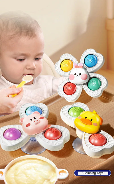 Baby Sucker Spinning Toys Children Bath Montessori Education Rotating 3 Years Bathroom Toys for Toddler Infant Toys for Baby - Smarsty