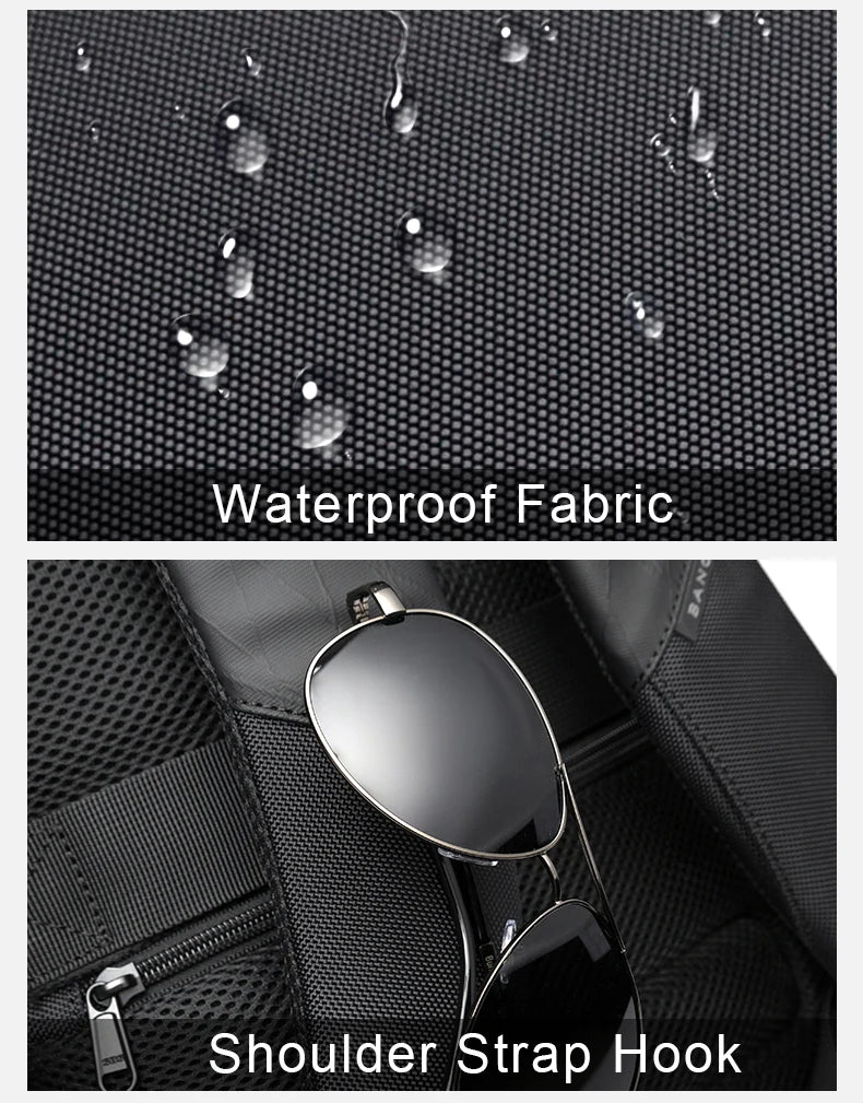 BANGE Sling Travel Laptop Backpack Fits 15.6 Inch Laptop for Men and Women Waterproof with Side Mesh Pocket USB Charging Port - Smarsty