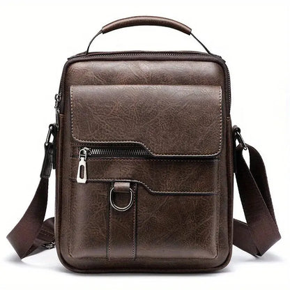 Men's PU Leather iPad Shoulder Bag Crossbody With Flap - Smarsty