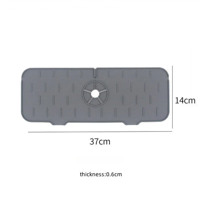 Kitchen Gadgets Silicone Faucet Absorbent Pad Shelf Sink Splash Catcher Countertop Protective Mat Bathroom Drain Mat Acceesories by Smarsty