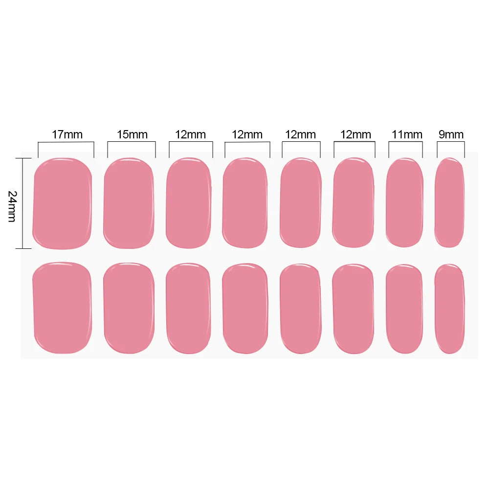 Long-Lasting Semi-Cured Gel Nail Stickers for Easy Application - Smarsty