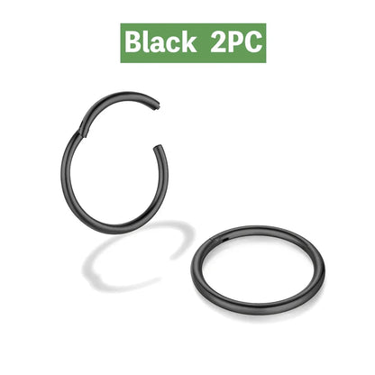 316L Stainless Steel Nose Ring Hoop Hypoallergenic 18G - Smarsty
