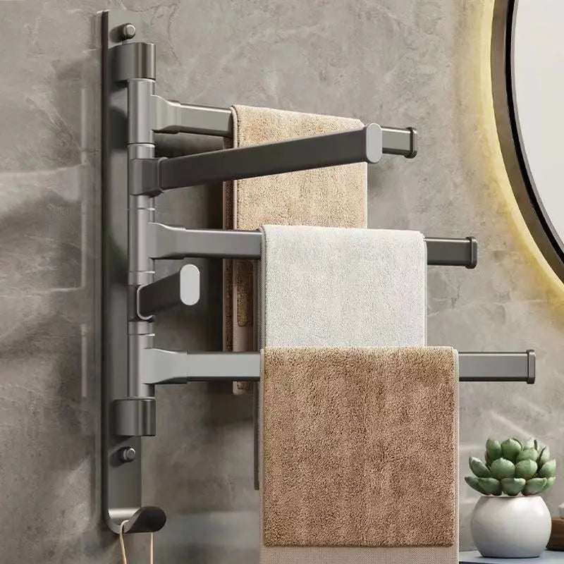 Rotatable Aluminum Towel Rack Space Saving Design - Smarsty