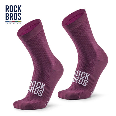ROCKBROS Cycling Socks Soothing Sport Socks Shock Absorbing Bike Socks Breathable Fabric High Elastic Outdoor Socks A pair - Smarsty