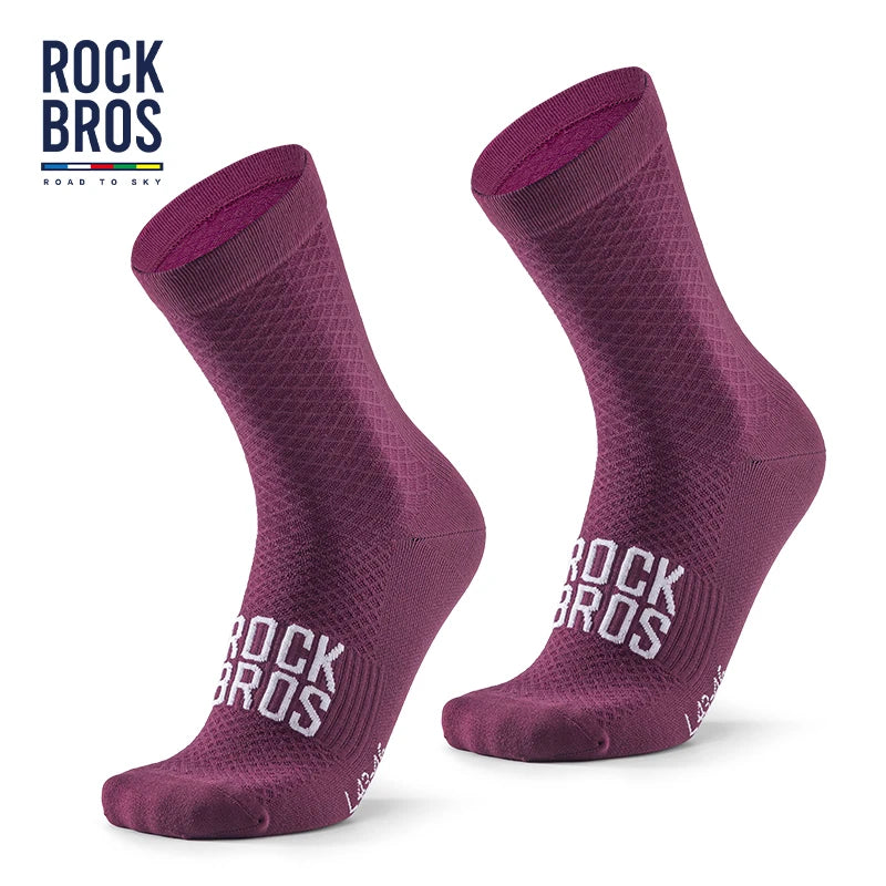 ROCKBROS Cycling Socks Soothing Sport Socks Shock Absorbing Bike Socks Breathable Fabric High Elastic Outdoor Socks A pair - Smarsty