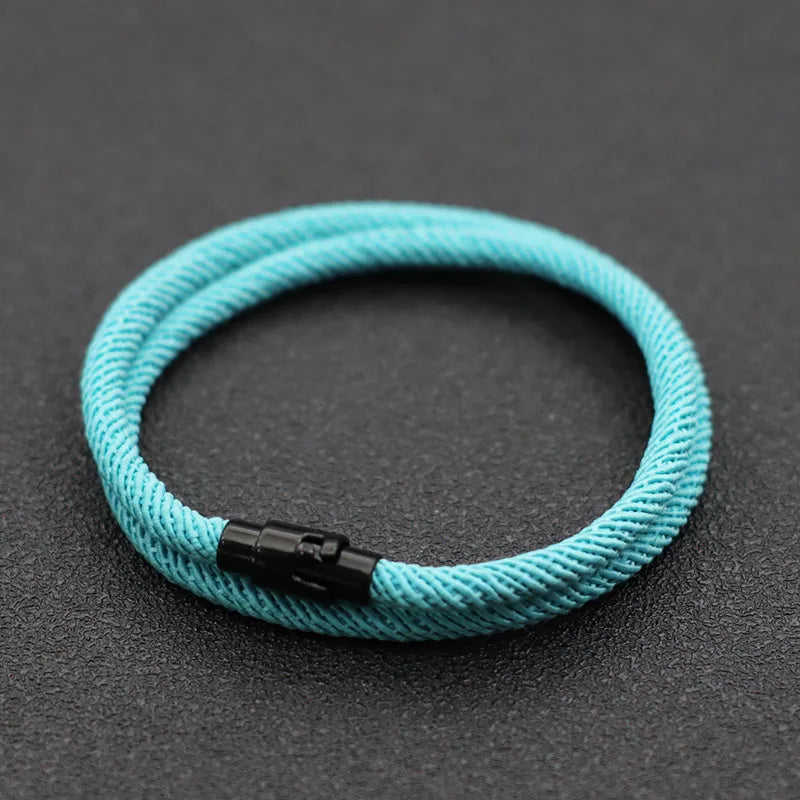 Double Layer Magnetic Buckle Men's Survival Bracelet - Smarsty
