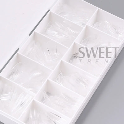 550pcs Matte Almond Coffin Nail Tips for DIY Manicure - Smarsty