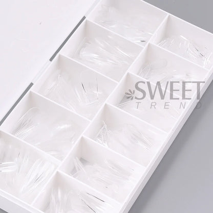550pcs Matte Almond Coffin Nail Tips for DIY Manicure - Smarsty