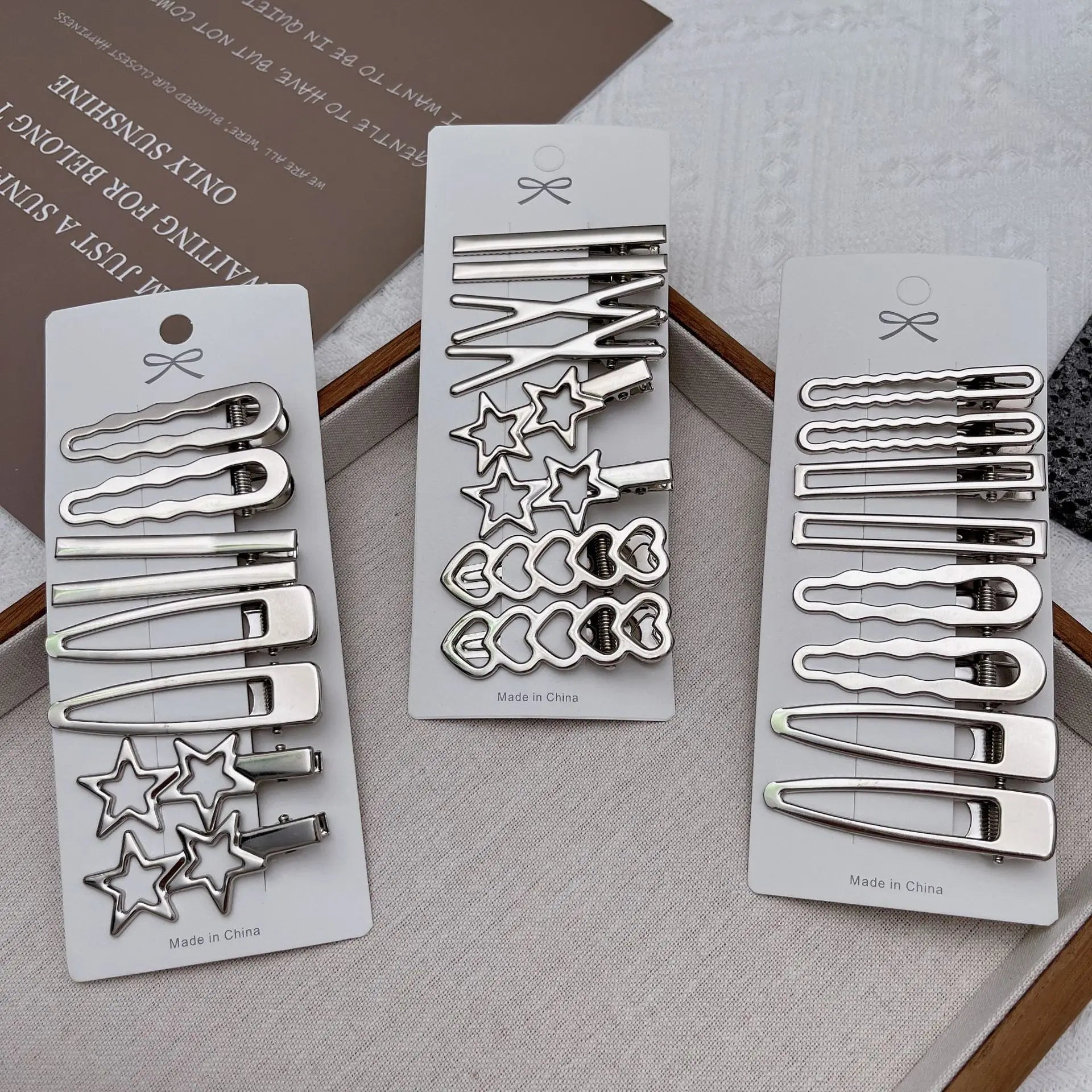 Silver Metal Duckbill Hair Clips for Stylish Women - Smarsty