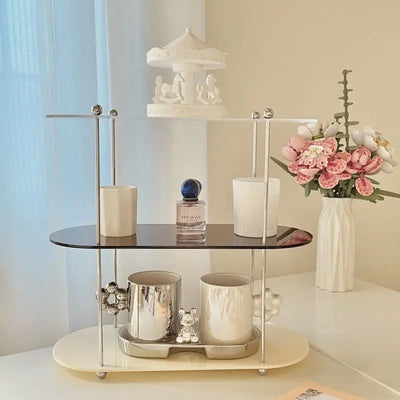 Ins Style Acrylic Multi-layer Storage Rack Decorative Shelves Desk Organizer Makeup Jewelry Home Organization Garden by Smarsty