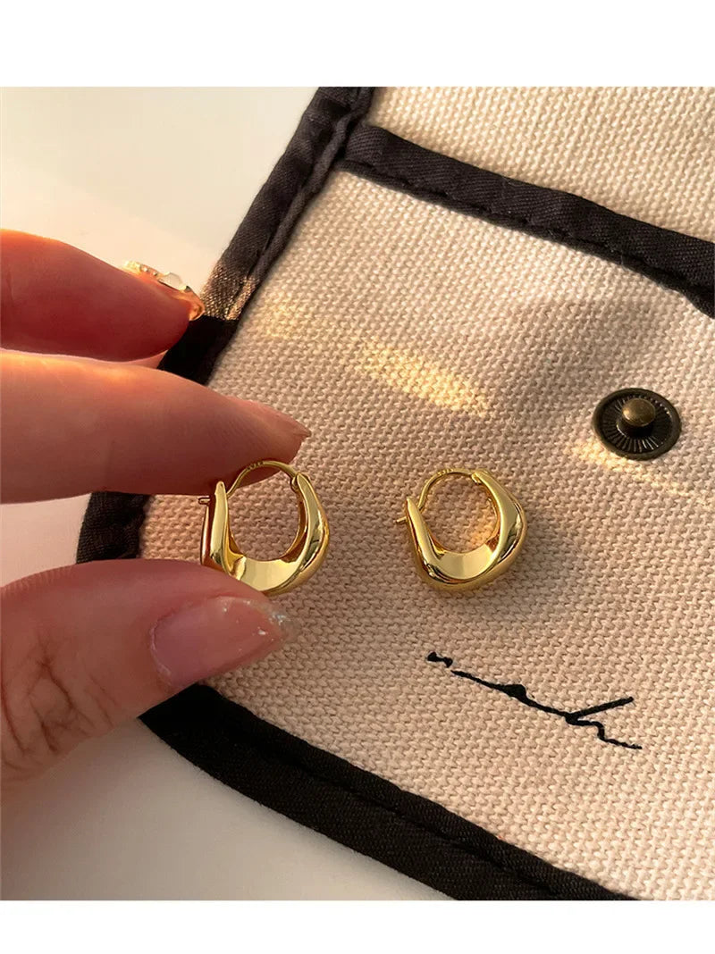 925 Sterling Silver Hoop Earrings Versatile Gift Lightweight - Smarsty