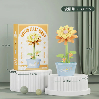 Bouquet Flower Mini Diy Building Block Toys for Children Bricks Blocks for Adults Constructor Micro Bricks Construction Set Gift by Smarsty