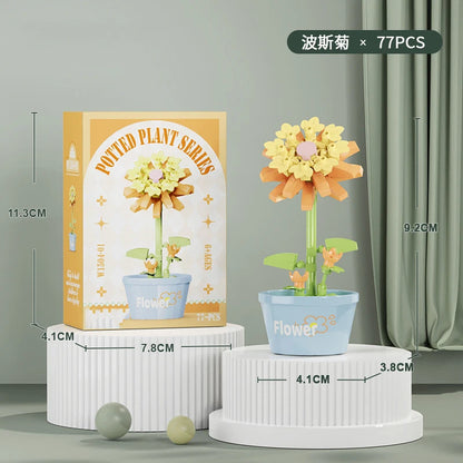 Bouquet Flower Mini Diy Building Block Toys for Children Bricks Blocks for Adults Constructor Micro Bricks Construction Set Gift