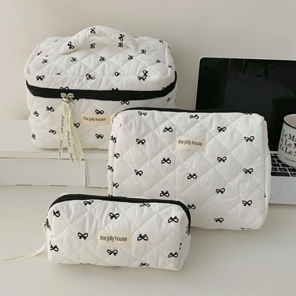 Cherry Print Makeup Bag Cosmetic Tote Organizer For Travel - Smarsty