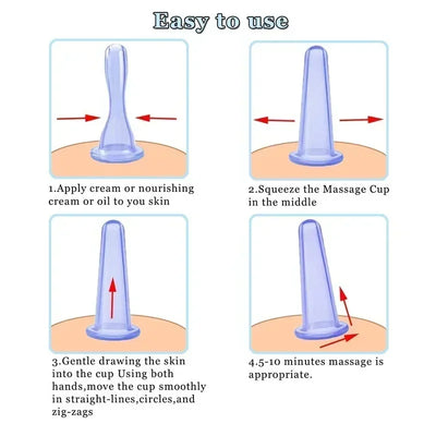 Silicone Vacuum Cupping Massage Jars for Anti Cellulite - Smarsty
