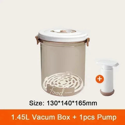 Food Vacuum Storage Box Sealed Kitchen Fresh-Keeping Box Large Capacity Food Transparent Storage Container with Vacuum Pump by Smarsty