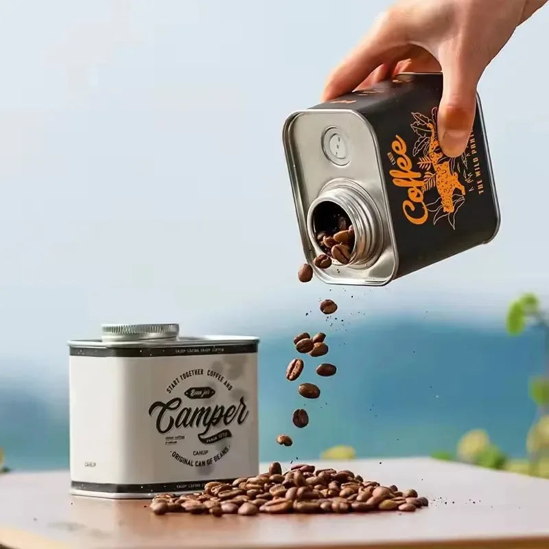 1/2pcs Household Kitchen Storage Jar, Sealed Coffee Bean Jar, Outdoor Camping Coffee Bean Moisture-Proof And Fresh-Keeping Jar