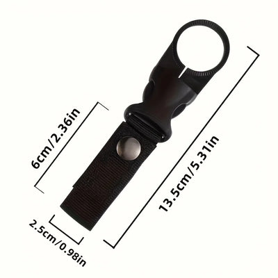 1-Pack Webbing Buckle Hook Water Bottle Clip - Durable Nylon With Safety Buckle, Multi-Color Optional, Suitable For Camping, by Smarsty