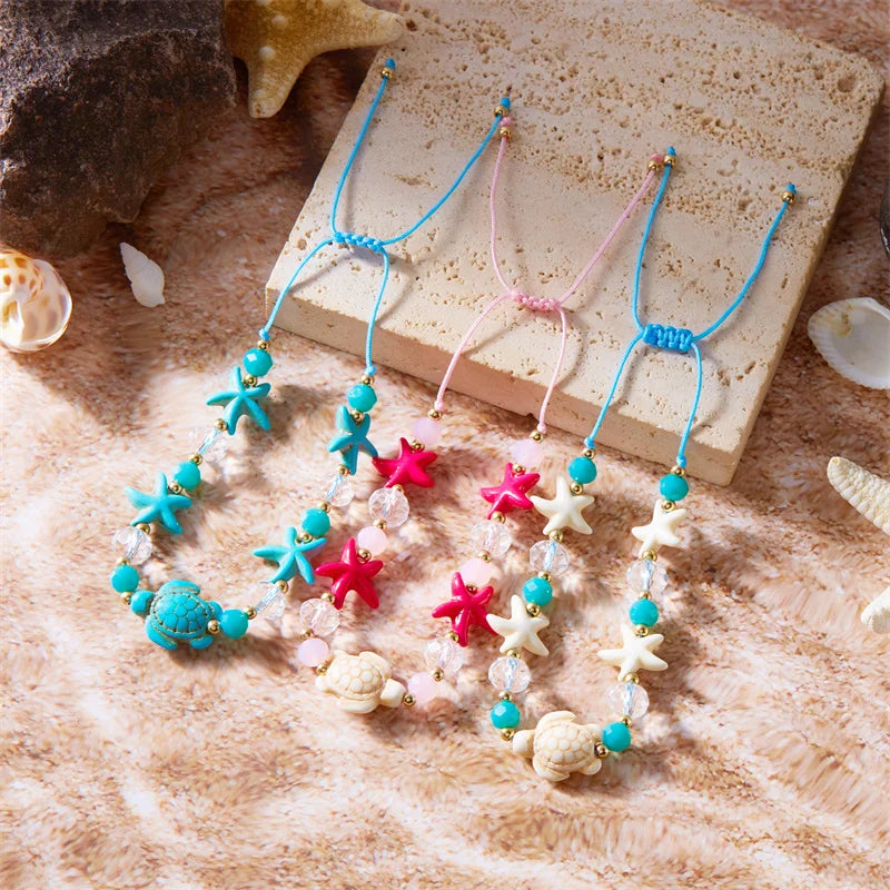 Bohemian Starfish Conch Shell Beads Bracelet for Women - Smarsty