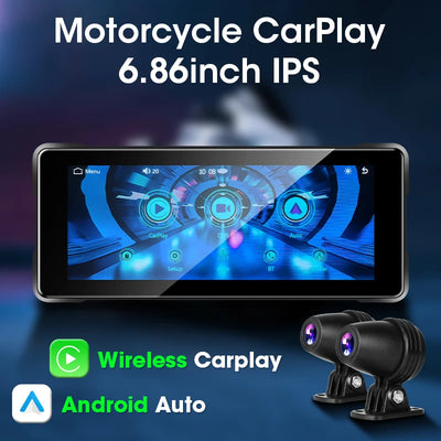 7 Inch Motorcycle GPS Navigation With Wireless CarPlay IP67 - Smarsty