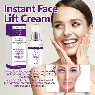 Instant face lift cream with hyaluronic acid for wrinkles. Firming solution. - Smarsty