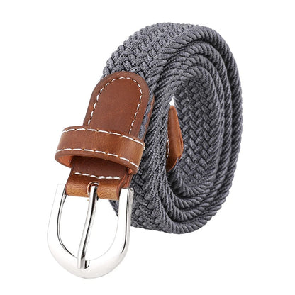 Women Elastic Woven Belt Casual Versatile Denim Accessory - Smarsty