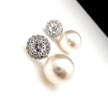 Delicate Simulated Pearl Earrings For Bridal Elegance - Smarsty