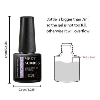 Glitter Red Silver Gel Nail Polish Set for Stunning Nail Art - Smarsty