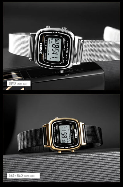 SKMEI 1901 Luxury Waterproof Digital Women's Watch - Smarsty