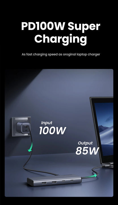 USB C Hub 4K HDMI DockingStation With 100W PowerDelivery