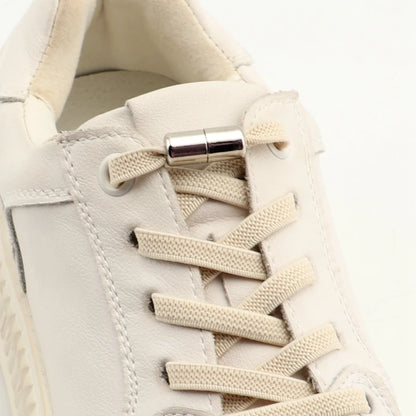 1Pair Elastic Laces Sneakers No Tie Shoe laces Capsule Lock Shoelaces Without ties Kids Adult 0.6cm Flat Shoelace for Shoes - Smarsty