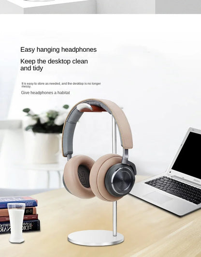 Curved Aluminum Headphone Stand with Sturdy Base - Smarsty