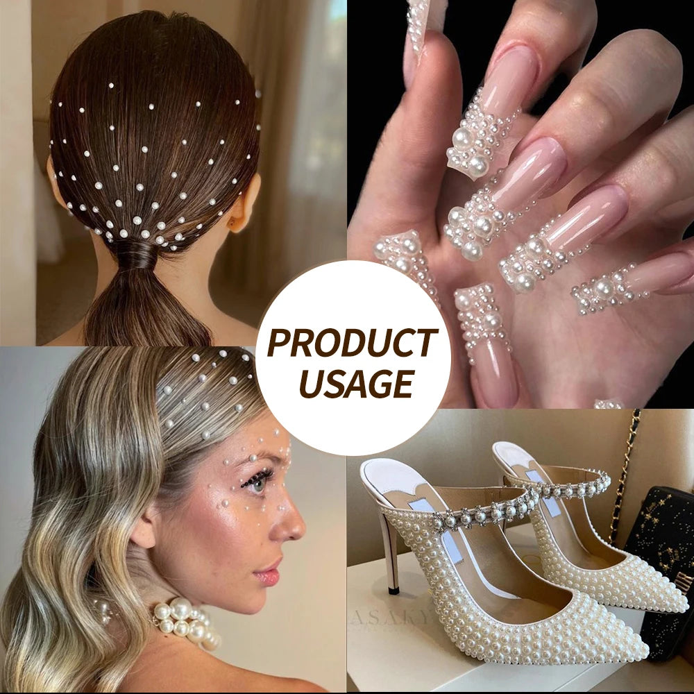 Half Round Pearl Beads for Stunning Nail Art - Smarsty