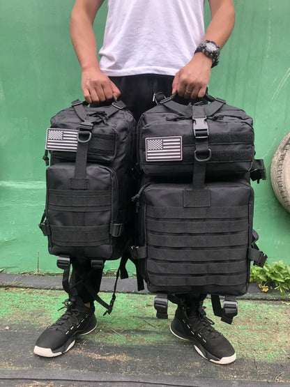 25L/50L Sturdy Nylon Waterproof Tactical Sports Trekking Fishing Hunting Camping Hiking Bag Backpack Outdoor Rucksacks - Smarsty