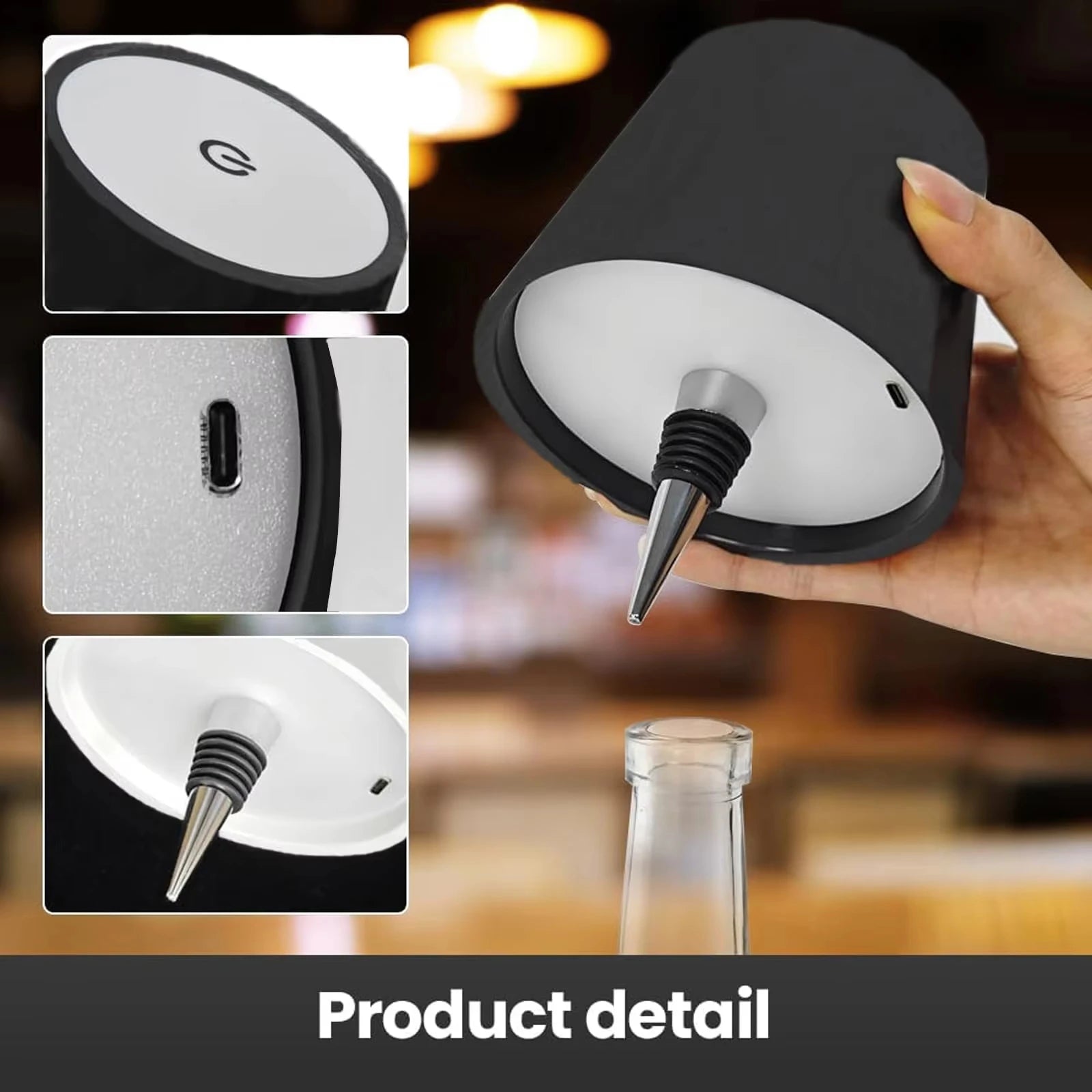 Dimmable Wireless Wine Bottle LED Table Lamp - Smarsty