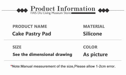 FAIS DU Non-Stick Cake Turntable with Silicone Mat - Smarsty