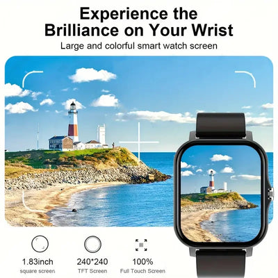 Smart Watch with Blood Pressure Monitor and Bluetooth Connectivity - Smarsty