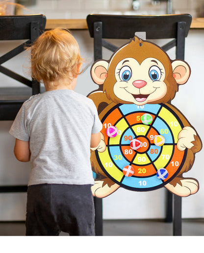 Montessori Dart Board Target Sports Game Toys For Children 4 To 6 Years Old Outdoor Toy Child Indoor Girls Sticky Ball Boys Gift by Smarsty