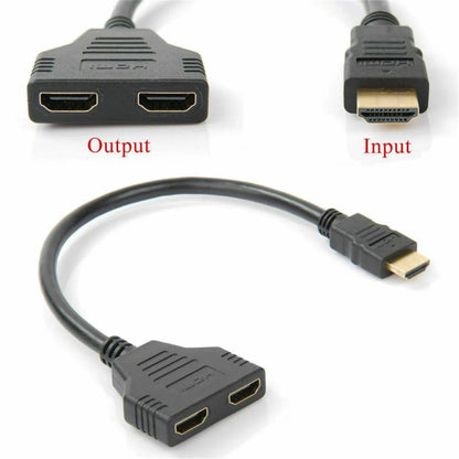 HD 1080P HDMI Splitter Dual Port Adapter for TV - Smarsty